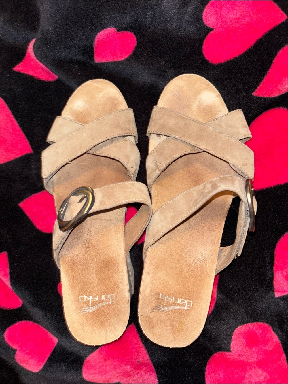 Dansko Comfort Suede Crisscross Slide Sandals Size 41 A00516